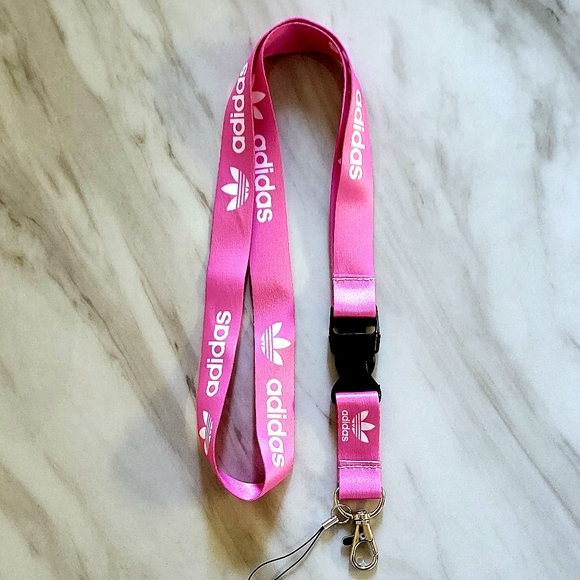 pink adidas lanyard